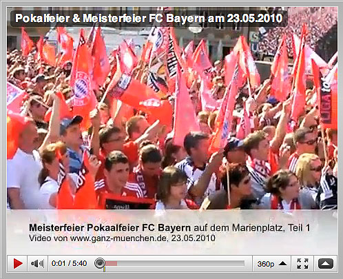 Video: FC Bayern München Rathausbalkon Marienplatz, Teil 1